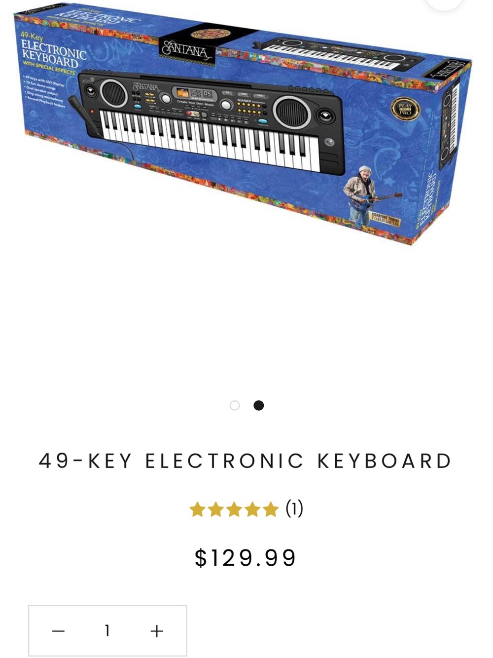 “Santana By Carlos Santana” 49-Key Electronic Keyboard - Black